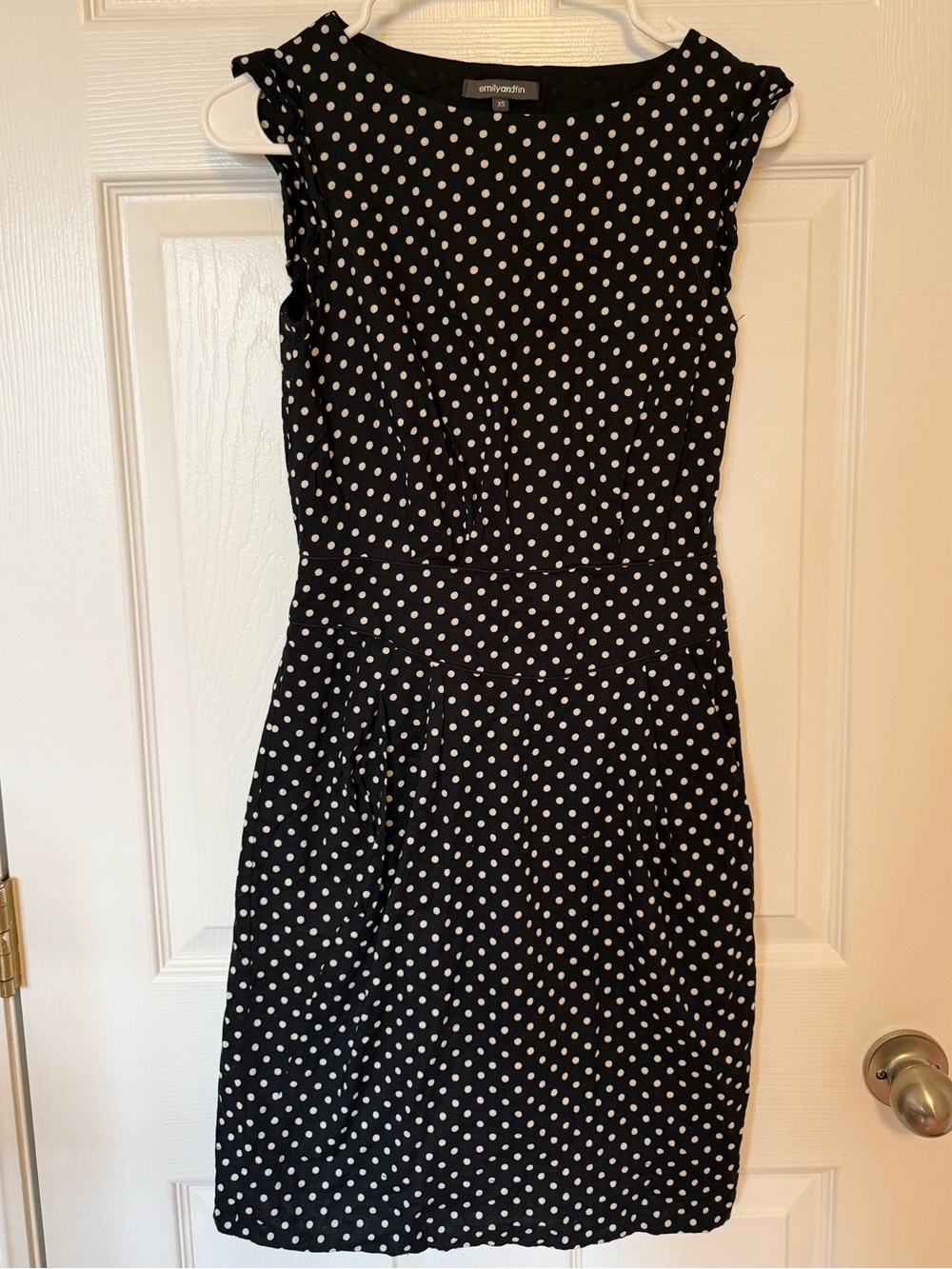Emily and Fin Black Polka Dot Dress 100% Cotton